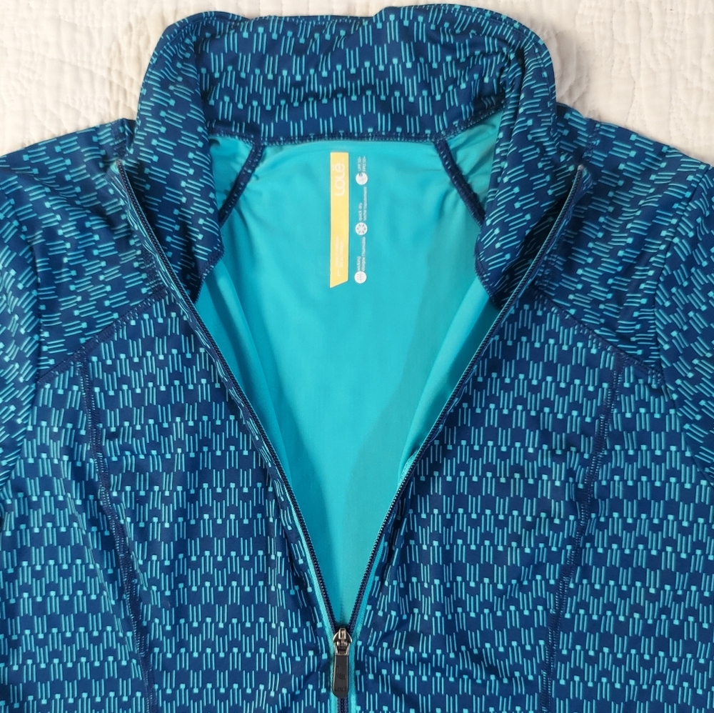 Lole Womens Essential Full Zip Active Long Sleeve In Blue - Picture 2 of 9